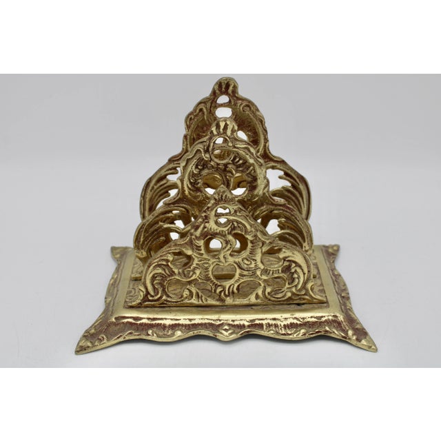 Art Nouveau Brass Letter Rack For Sale In Tulsa - Image 6 of 8