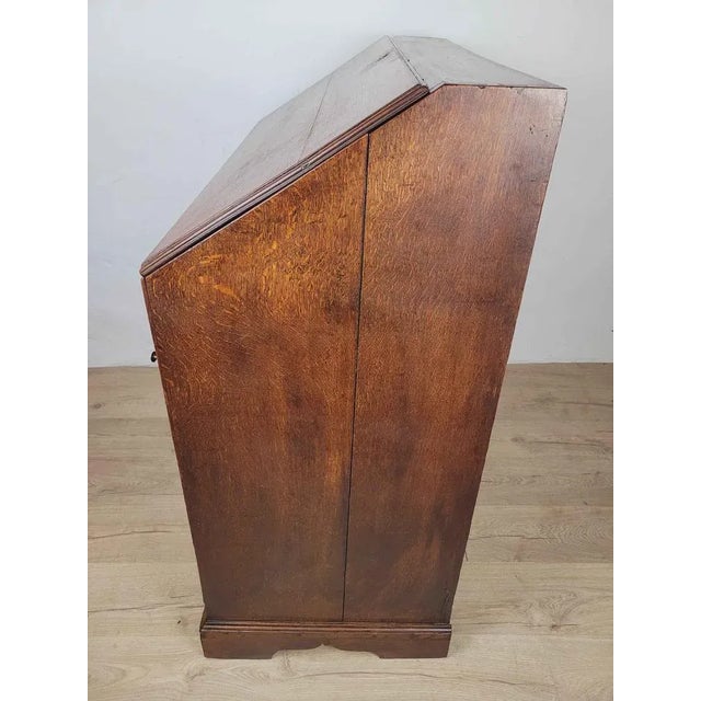 Georgian Oak Writing Bureau Desk with Drop Handles, 18th Century For Sale - Image 15 of 18