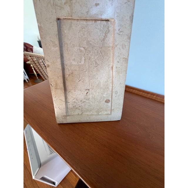 Tan Late 20th Century Postmodern Tessellated Obelisk Lamp For Sale - Image 8 of 8