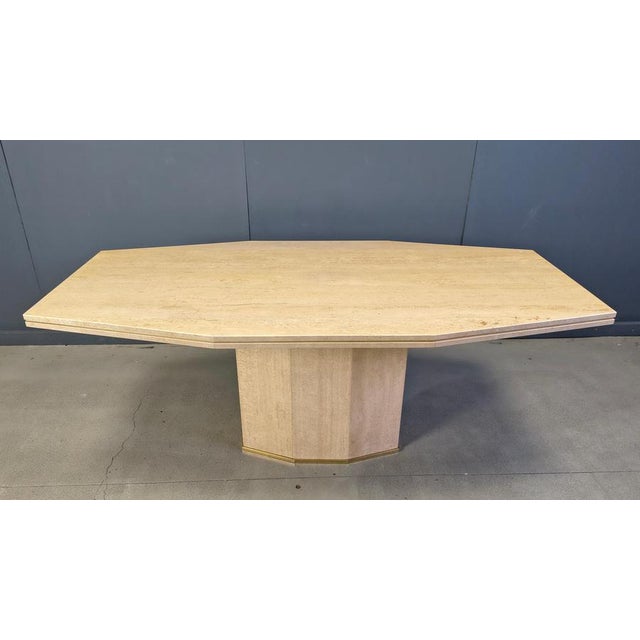 Vintage Travertine Dining Table, 1970s For Sale - Image 9 of 15