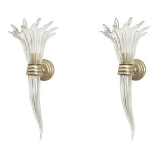 Murano Wall Sconces, 1940, Set of 2 For Sale