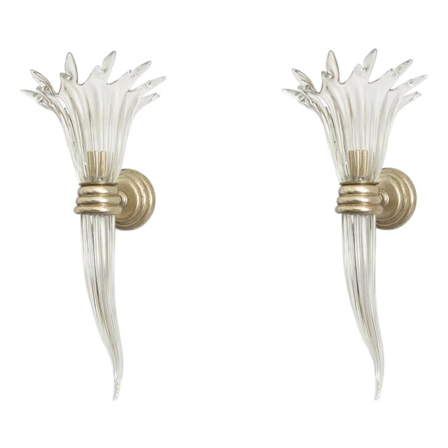 Murano Wall Sconces, 1940, Set of 2 For Sale