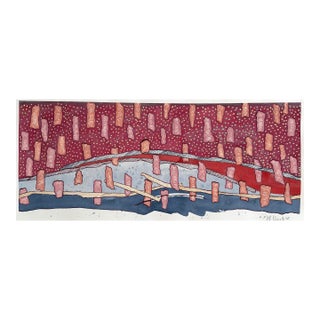 Barbara Beck Painting on Paper 2008 Signed For Sale