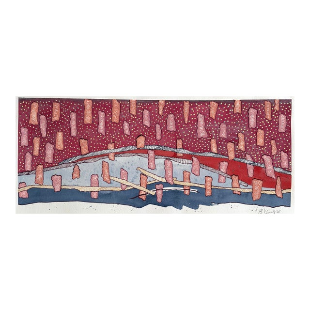 Barbara Beck Painting on Paper 2008 Signed For Sale