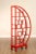 Asian Style Red Painted Round Two Part Room Divider Etagere - A Pair For Sale - Image 12 of 12