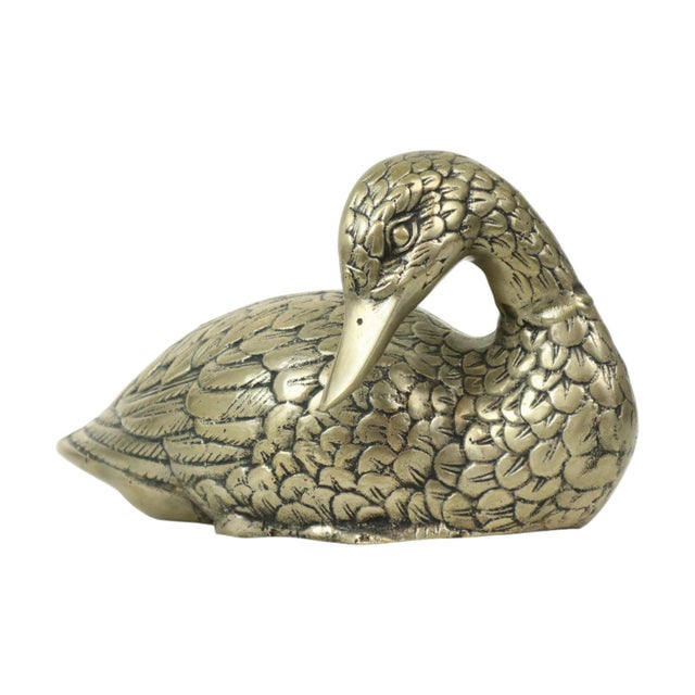 Beautiful and very heavy statue, sculpture of a duck, made of silver-plated brass, entirely in the style of Mauro Manetti,...