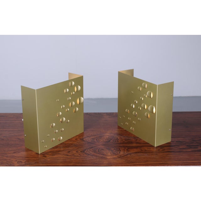 Star Rain C-1627-24 Gold Colored Wall Lamps by E. Jelles for Raak, 1960s, Set of 2 For Sale - Image 15 of 16