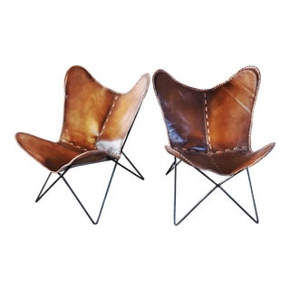 Leather 1960’s Butterfly Chairs For Sale