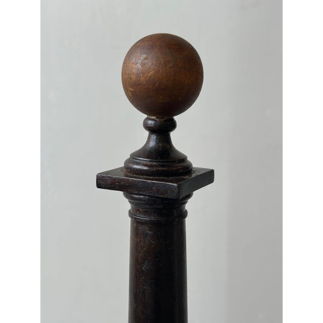 Antique Walnut Masonic Ceremonial Column Sculpture, Circa Early 20th Century For Sale - Image 9 of 12