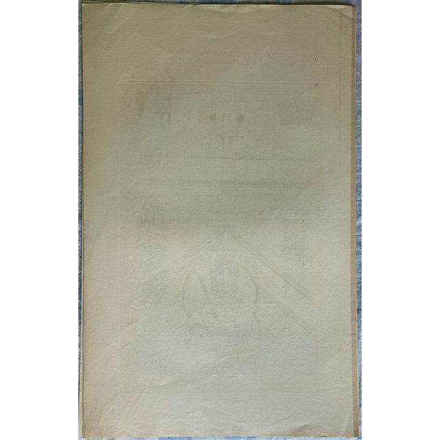 Mid 19th Century Etching Reproduction of Two Building Pediments From the 10th and 11th Centuries by Nicolas Xavier Willemin For Sale In Houston - Image 6 of 6