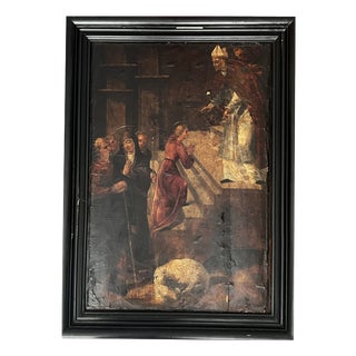 Spanish School Artist, The Presentation of the Virgin in the Temple, 1550, Oil Painting For Sale