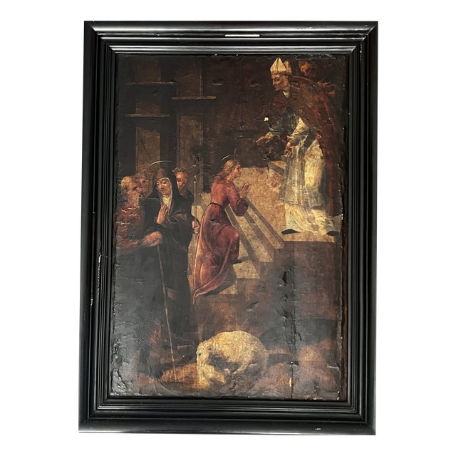 Spanish School Artist, The Presentation of the Virgin in the Temple, 1550, Oil Painting For Sale