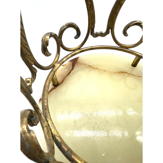 Hollywood Regency Brass and Onyx Marble Umbrella Stand from Banci Firenze, 1970s For Sale - Image 14 of 18