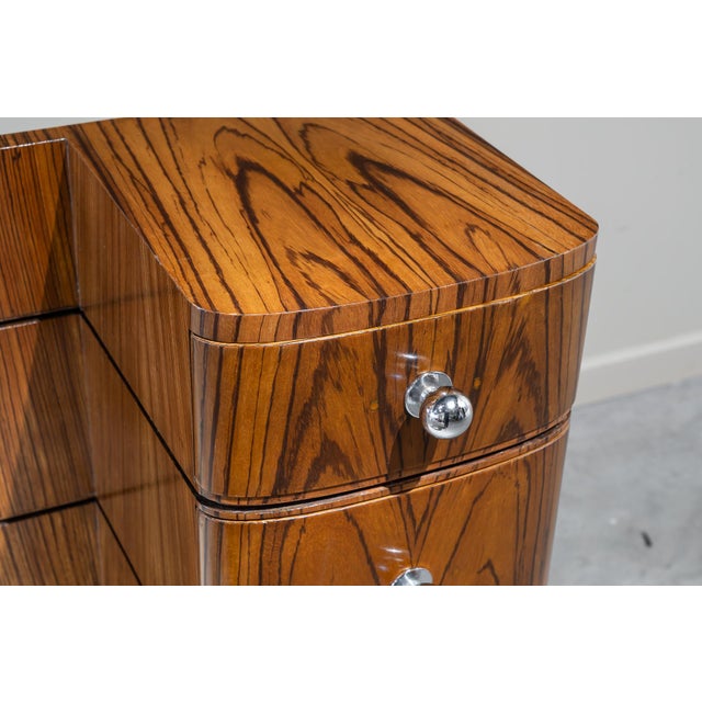 1920s Art Deco Dressing Table in Zebrawood, 1925 For Sale - Image 5 of 11