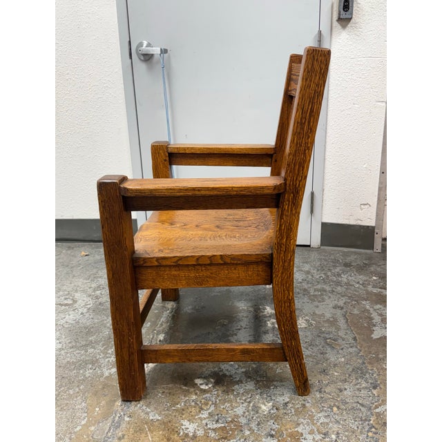 Mission Oak Armchair, Vintage For Sale - Image 4 of 12