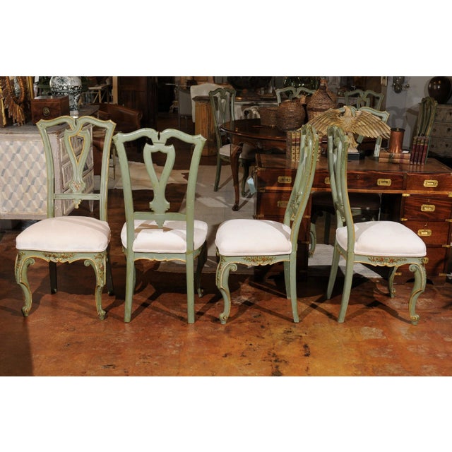Set Of 12 Italian 19th Century Dining Room Chairs With Hand