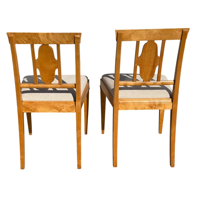 Pair of Antique Austrian Biedermeier Style Side Chairs.