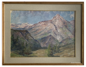 Sandro Mantovani, Monte Chaberton, Oil on Panel, 1964