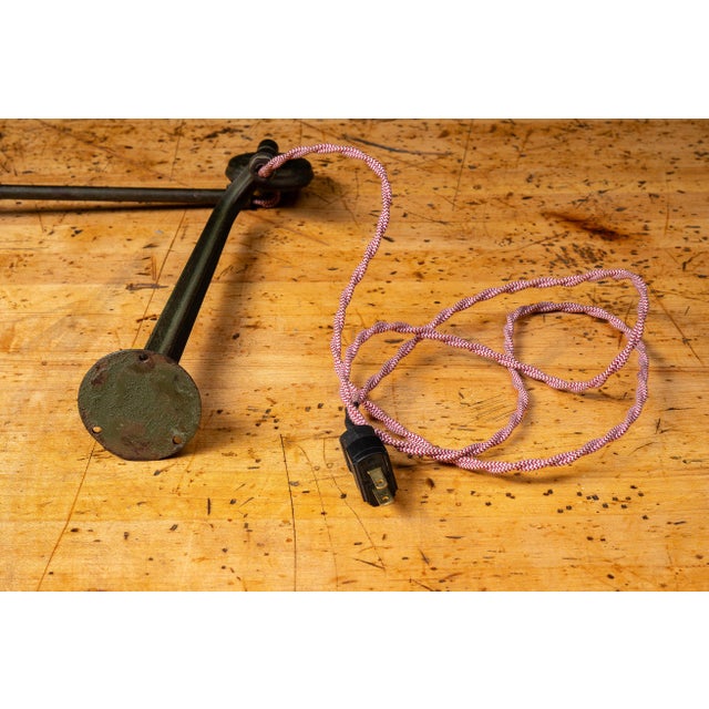 Vintage Industrial Articulating Table Mount Task Lamp For Sale In Chicago - Image 6 of 7