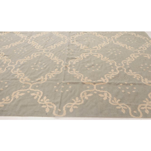 Early 21st Century Modern Aubusson Design Blue, White Rug by Doris Leslie Blau For Sale - Image 5 of 7