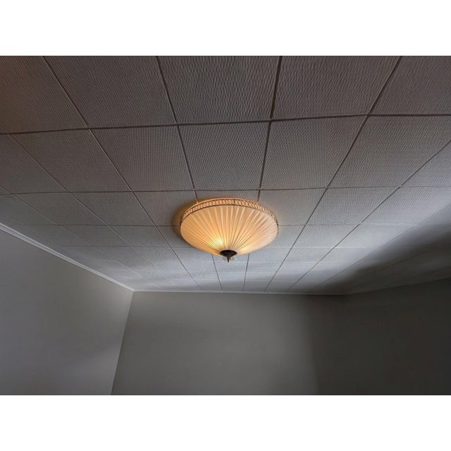 Cream Large Mid-Century Finnish Model K5-27 Flush Mount by Paavo Tynell for Idman, 1950s For Sale - Image 8 of 16