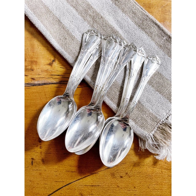 1930s 1930s Silver Plated Teaspoons From Hotel Jefferson St Louis- Set of 10 For Sale - Image 5 of 5
