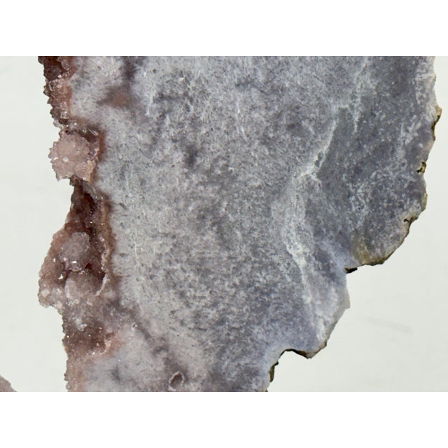 Pink Amethyst Crystal Slab on Stand For Sale In San Francisco - Image 6 of 12