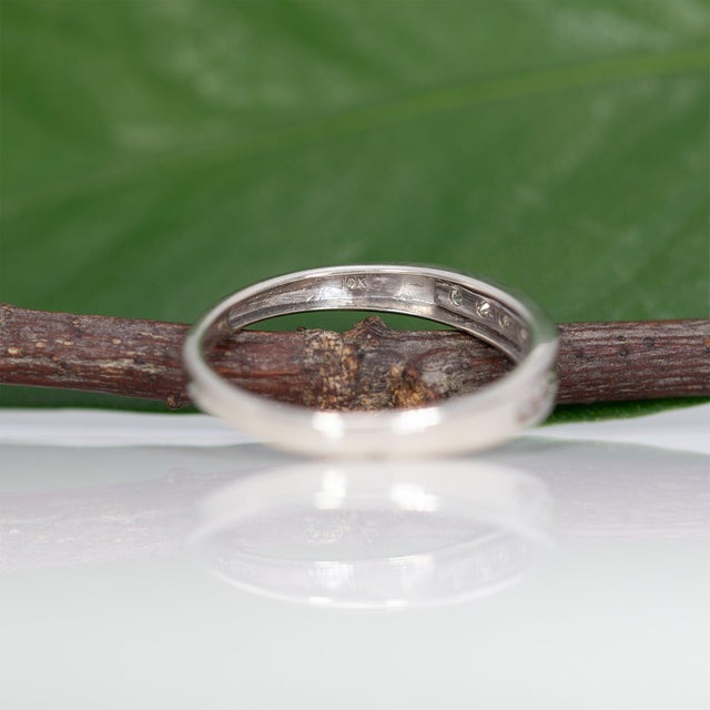 Diamond Estate Band in Solid 10k Gold - Timeless Everyday, Size 7 For Sale - Image 9 of 9