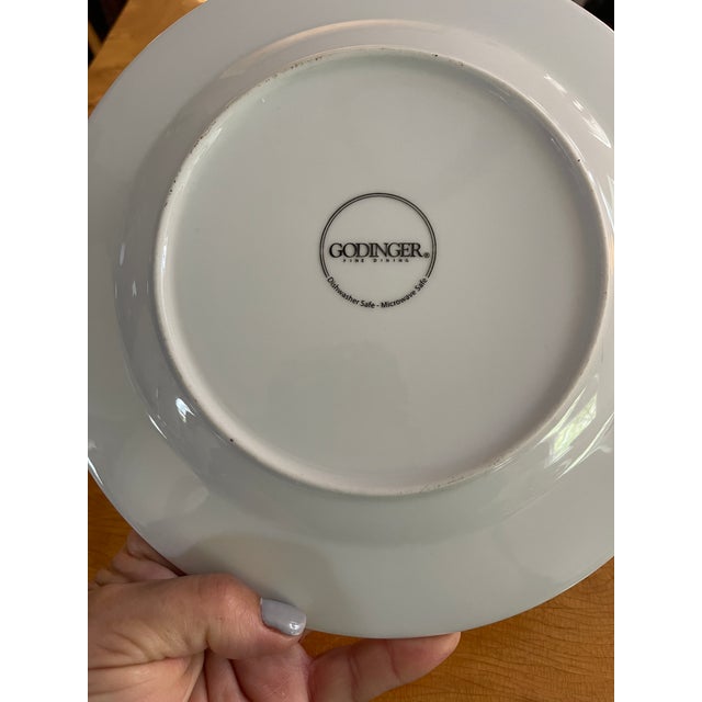 Olive Godinger Lattice Green and Gold Plates - Set of 4 For Sale - Image 8 of 10