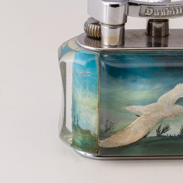 Vintage Aquarium Birds in Flight Table Lighter from Dunhill, 1950 For Sale - Image 10 of 18