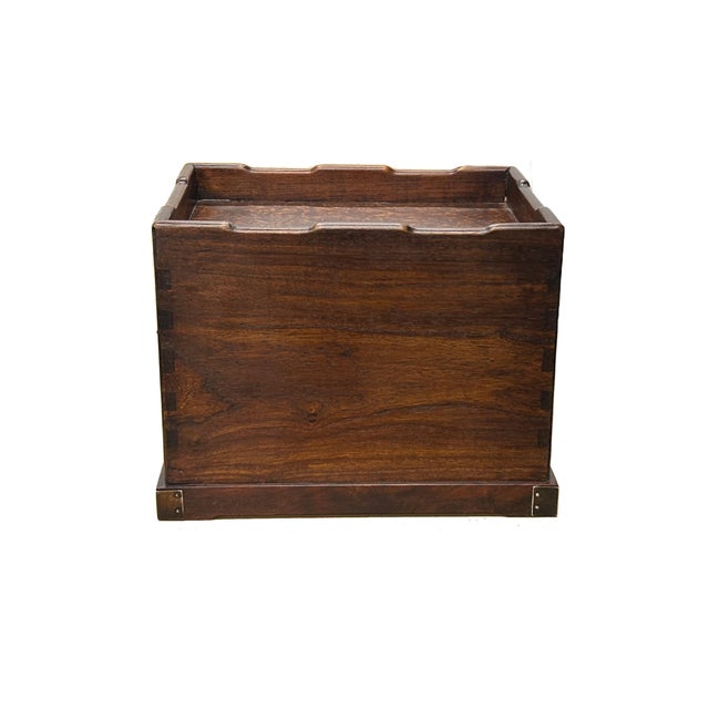 1990s Oriental Small Drawer Burl Pattern Accent Treasure Chest Box For Sale - Image 5 of 8