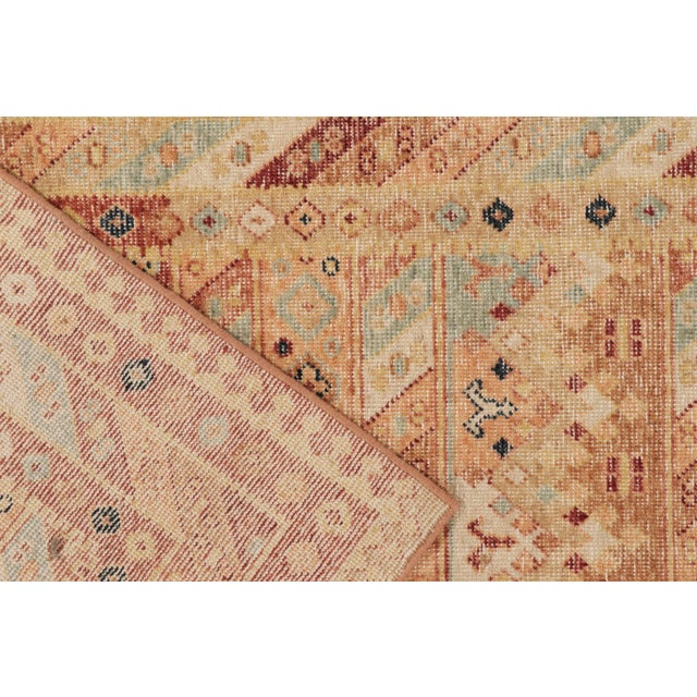 Distressed Tribal Style Rug in Orange and Red Geometric Pattern by Rug & Kilim For Sale In New York - Image 6 of 6