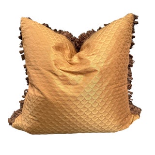 Large Accent Pillow With Fringe For Sale