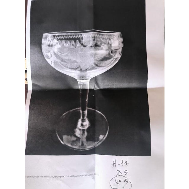 Crystal Champagne Glasses, 1890s, Set of 8 For Sale - Image 5 of 6