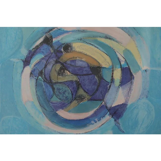 Gustav Bolin, Composition, Color Lithograph, 1970s, Framed For Sale - Image 4 of 6