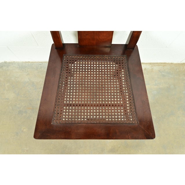 Brown Henredon Hollywood Regency Chinoiserie Sculpted Mahogany Dining Chairs, Set of Four For Sale - Image 8 of 15