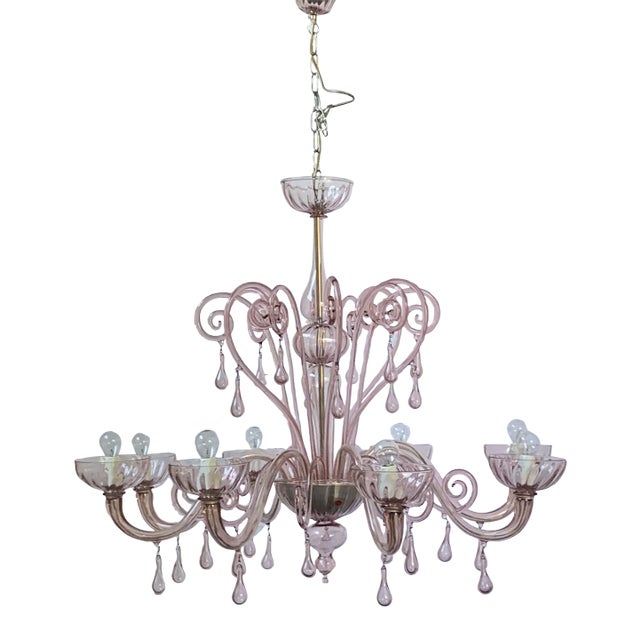 Mid-Century 8-Arm Chandelier from Cesare Toso, 1960s For Sale