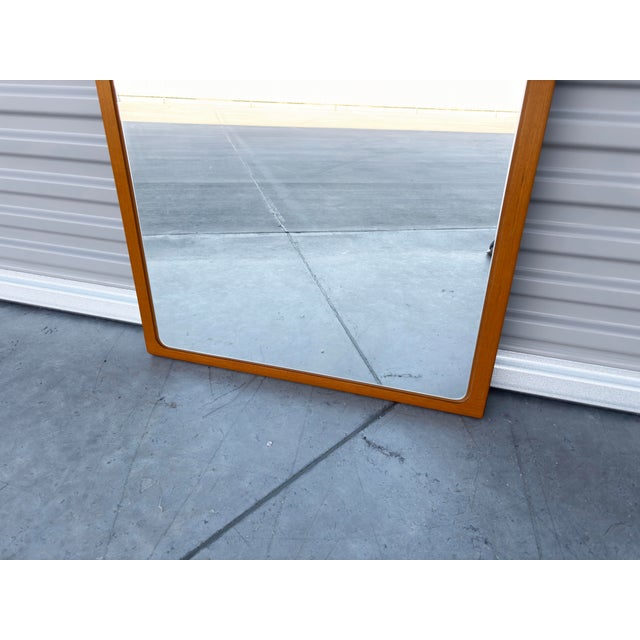 Wood Danish Modern Teak Wall Mirror by Arenkiel for Torring For Sale - Image 7 of 9