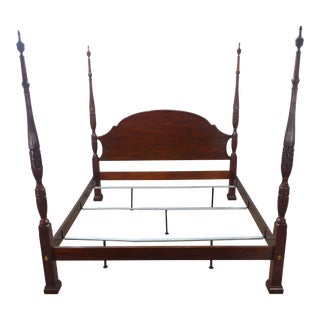 Henkel Harris Solid Mahogany King Poster Bed For Sale