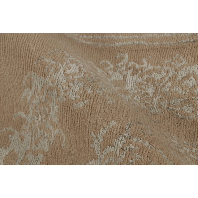 Beige Rug & Kilim’s 18th-Century European Sty Beige Brown and Green Wool and Silk For Sale - Image 8 of 9