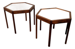 Hexagon Side Tables by Hans Cristian Andersen, 1960s, Set of 2