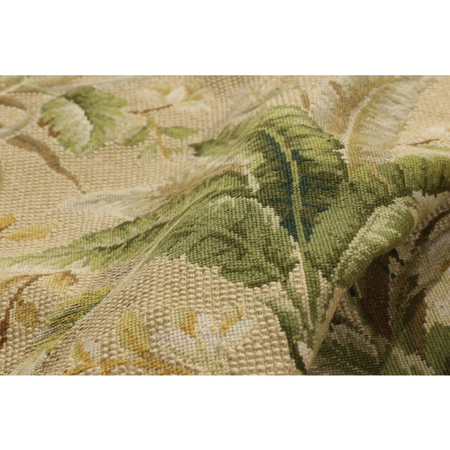 Vintage Chinese Aubusson Needlepoint Rug, 03'11 X 06'01 For Sale In Dallas - Image 6 of 10