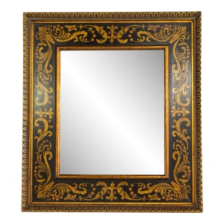 Gold Stenciled Frame Mirror For Sale