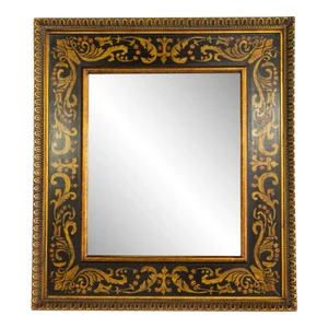 Gold Stenciled Frame Mirror