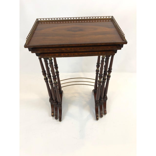 Regency Zebra Wood Nesting Tables Set of 3 Chairish