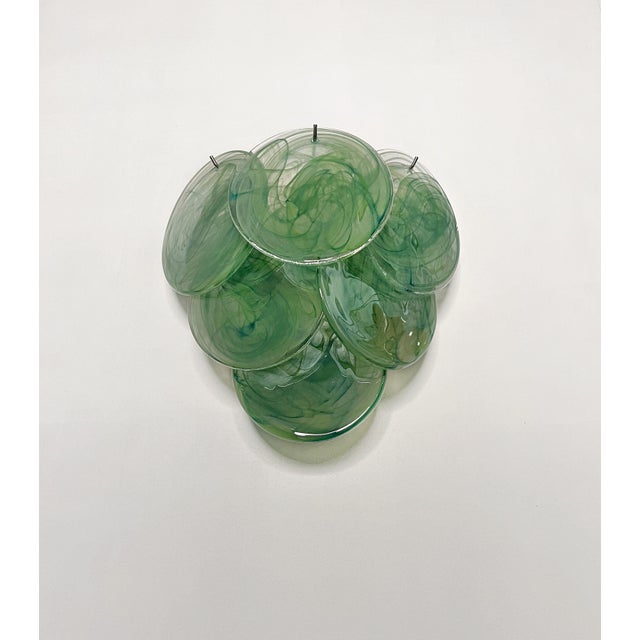 Alabaster Green Glass Discs Wall Sconces, 1990s, Set of 2 For Sale - Image 14 of 18