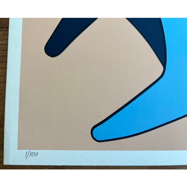Giorgio Zennaro Vintage Abstract Silkscreen Print, 1972 Signed and numbered, 1/100! Includes protective vinyl cover and...
