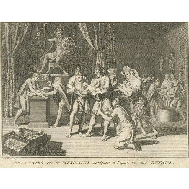 Picart, Marriage and Infant Rituals Among the Mexicans, Engraving, 1734 For Sale - Image 9 of 11