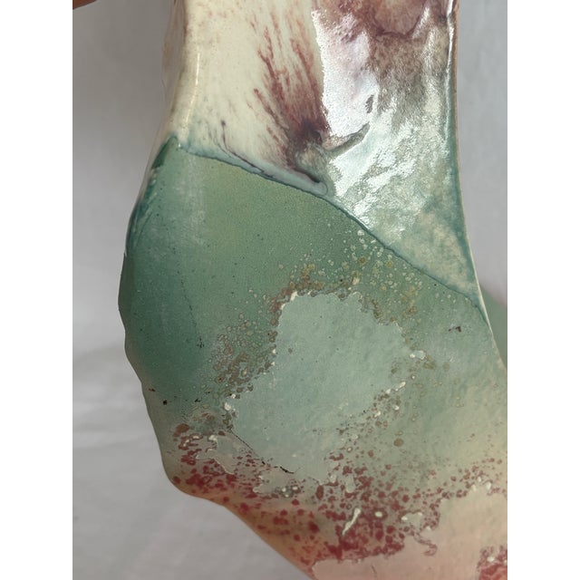 Abstract 1980s Tony Evans “Ancient Sands” Raku Abstract Vase #11 For Sale - Image 3 of 12