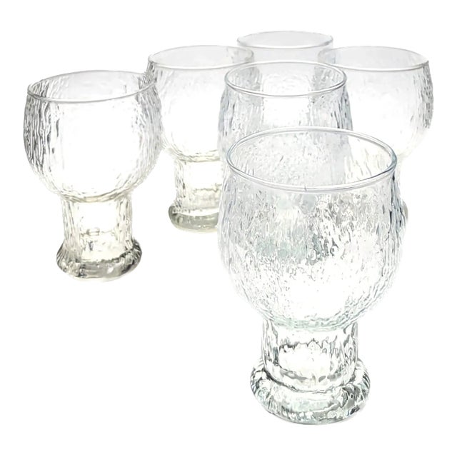 Vintage Indiana Glacier Beer Glass Goblets, Set of 6 For Sale